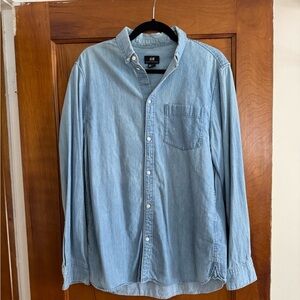 H&M Men's Casual Light Blue Button Down Shirt